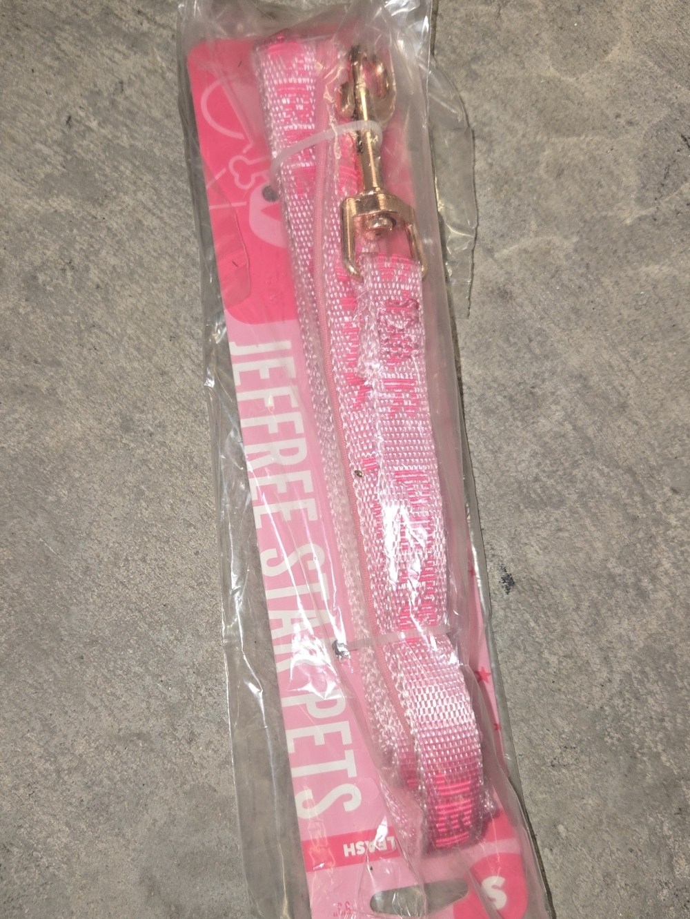 Jeffree Star Pink Leash with Gold Hardware